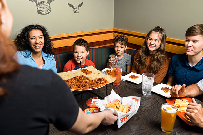 Family at a fundraising event at Red Robin