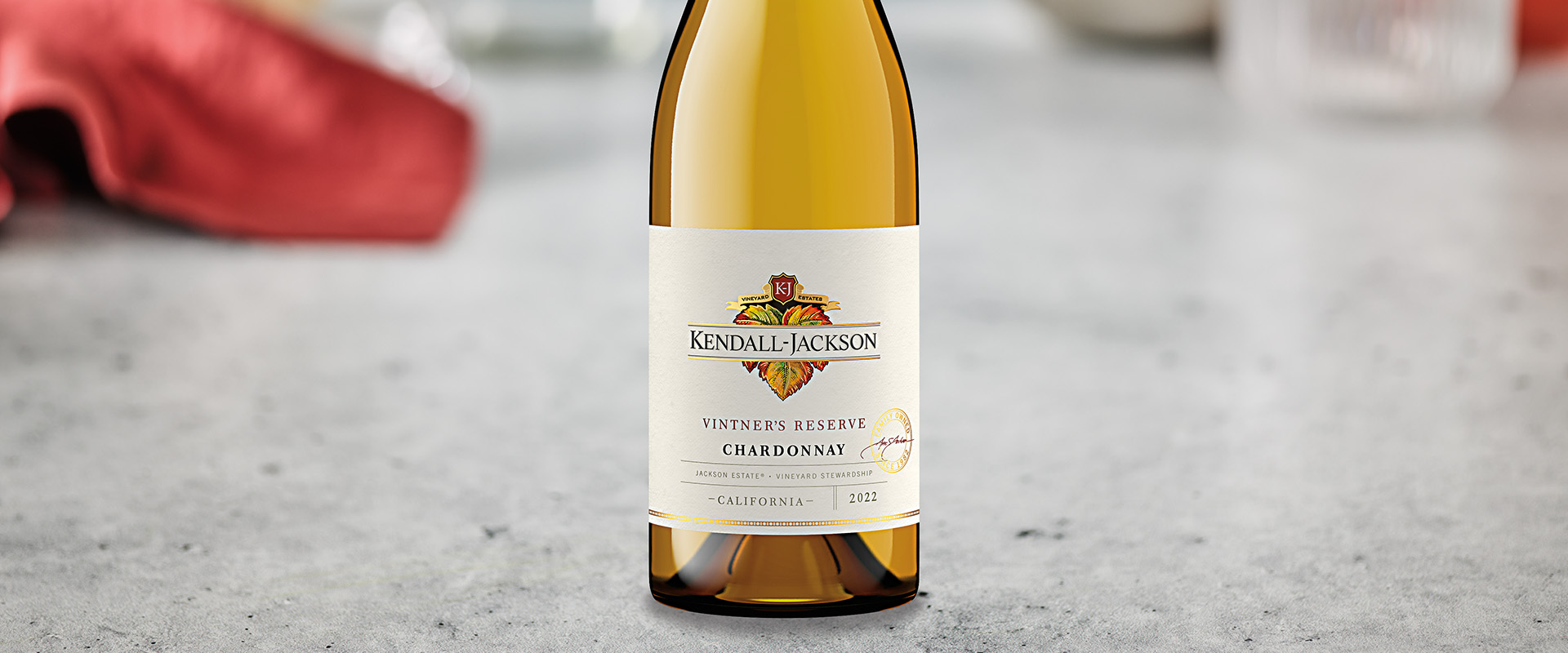 Bottle of Kendall Jackson Chardonnay