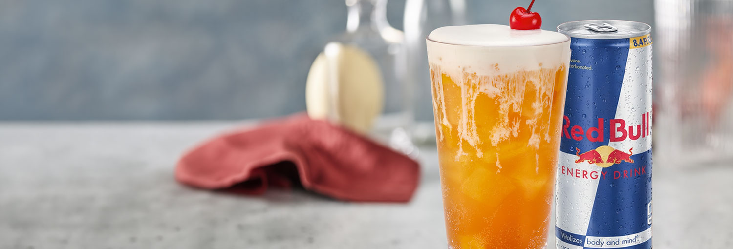 Red Bull Peaches and Cream Dirty Soda